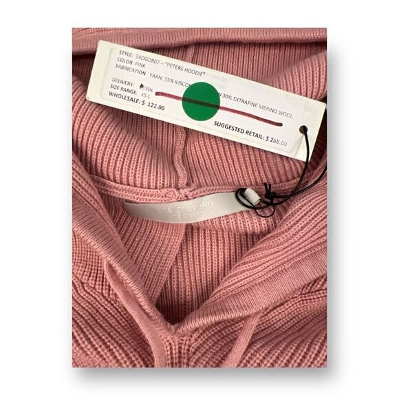 One Grey Day Hooded Sweater Size Small - Picture 3 of 6